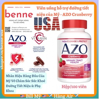 Viên uống hỗ trợ đường tiết niệu AZO Cranberry Urinary Tract Health 100 viên của Mỹ