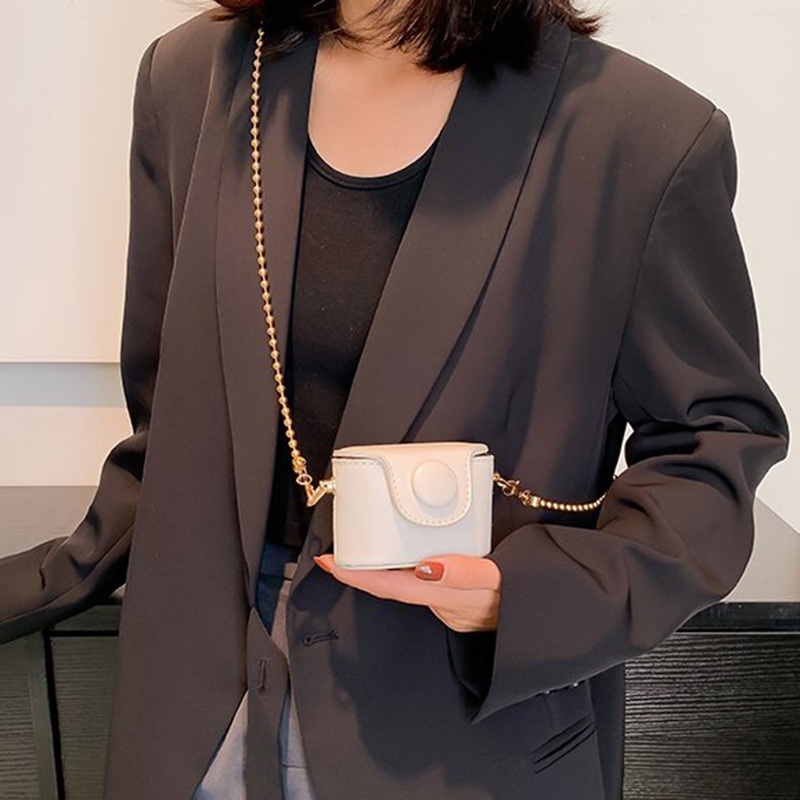 Túi Đeo Vai Mini Màu Trơn Thời Trang Dành Cho Nữ