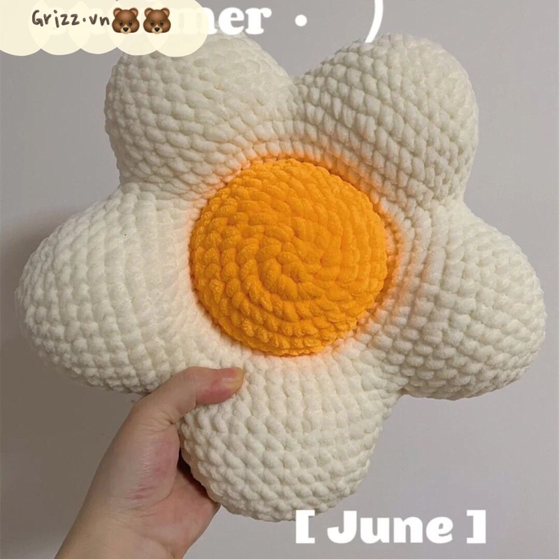 Hoa Len Gối Ôm Tự Đan DIY Handmade (ORDER 15-20N)