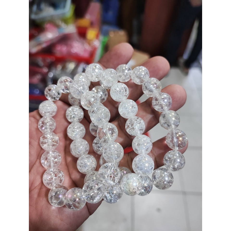 Vòng Tay Đá Thạch Anh Màu Trắng