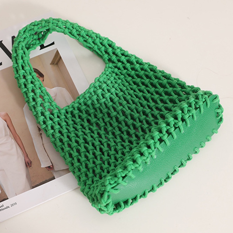 Ielgy Túi Lưới Câu Cá cotton Màu Sắc Kẹo Ngọt Phong Cách Hàn Quốc Cho Nữ