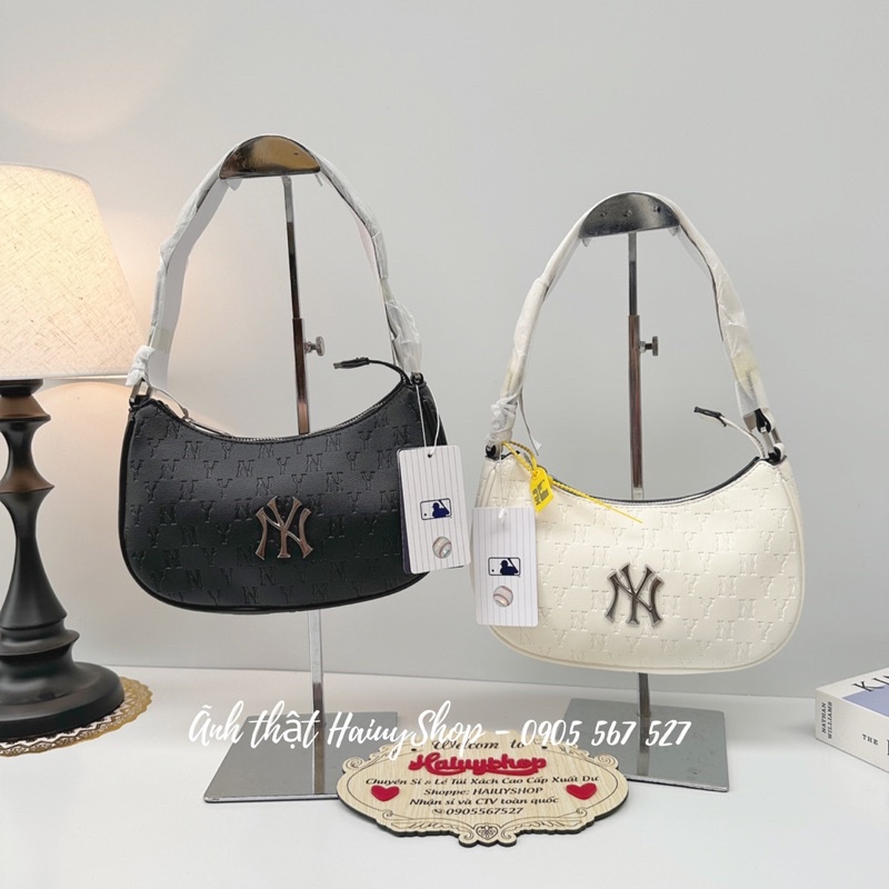 Túi kẹp nách - túi đeo vai - xách tay (NY) DA DẬP VÂN NY SIÊU NÉT (Size 23x16x6) trắng,đen hachi