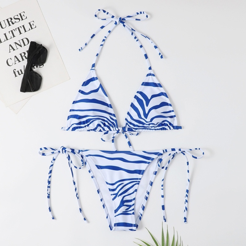 Bikini 2 Mảnh Họa Tiết Sọc Thời Trang Quyến Rũ Cho Nữ