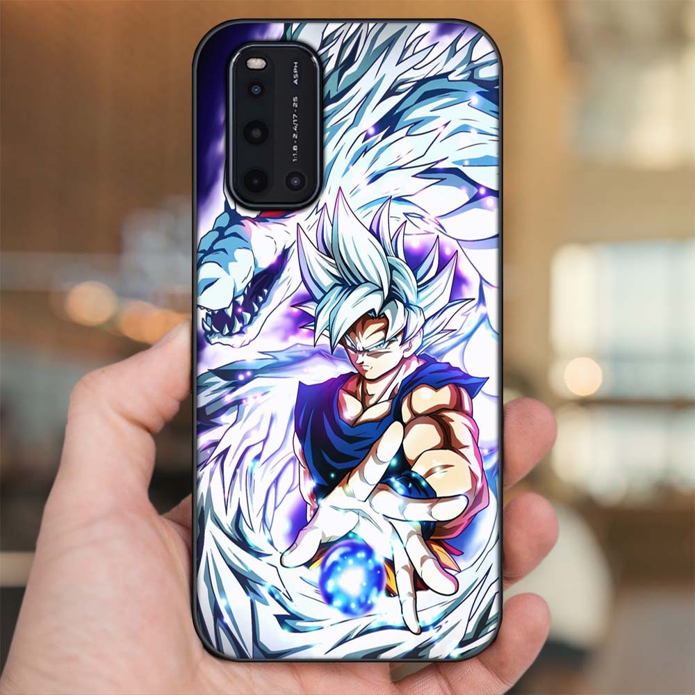 Ốp lưng Vivo V19 viền đen in hình Son Goku Dragon Ball Super Saiyan