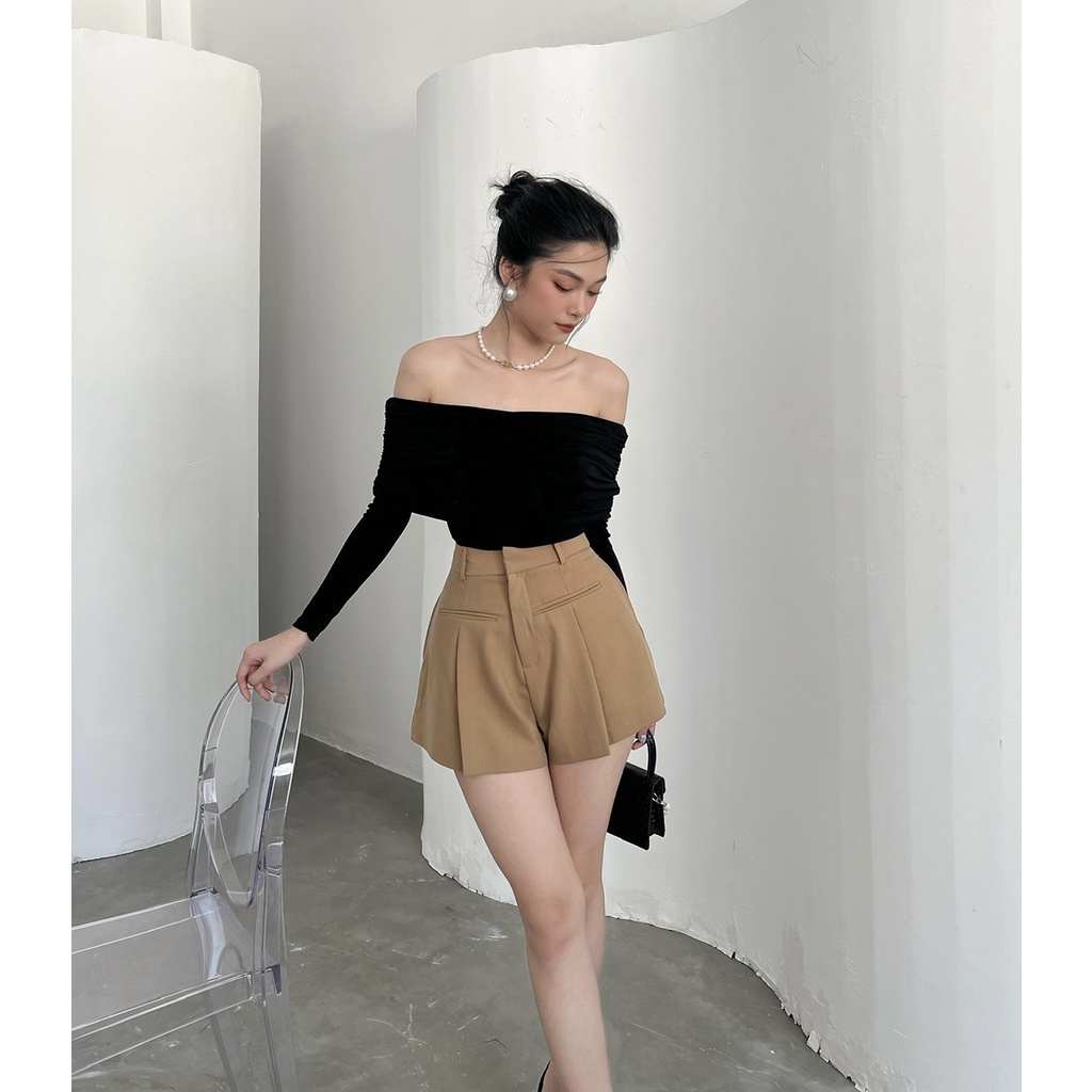 BBSTORE'S Quần Short Hai Túi Form Ngắn Xòe Trẻ Trung Năng Động -Q1559