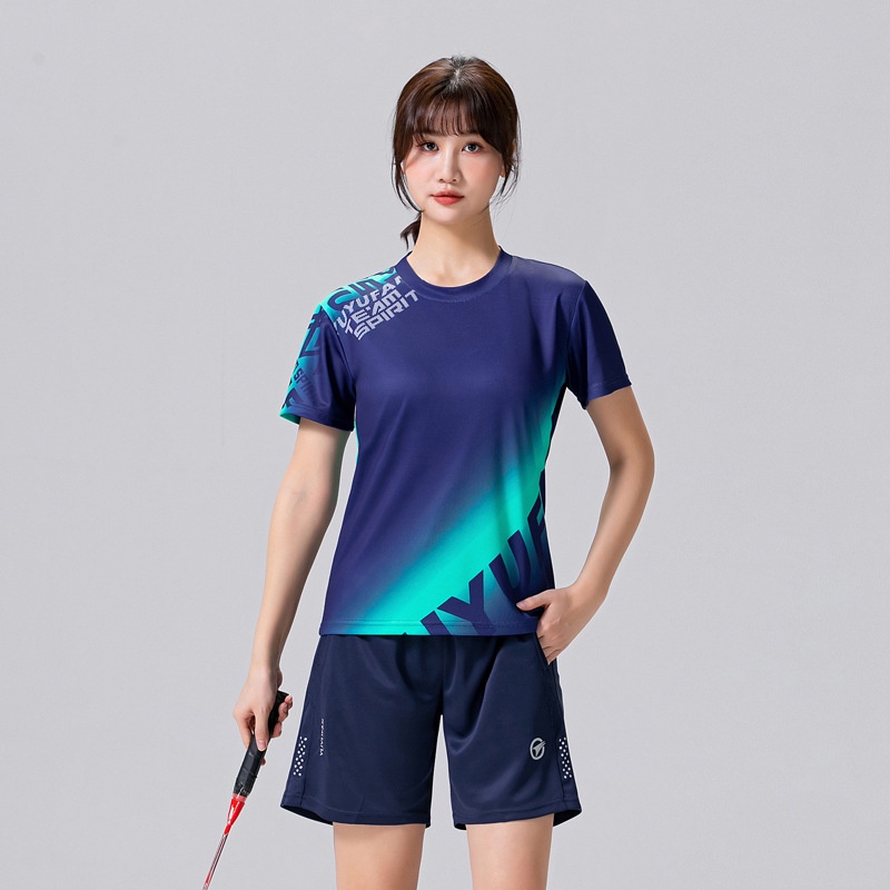 Áo Thun Thể Thao Tay Ngắn Thoáng Khí Mau Khô Cho Nam Nữ