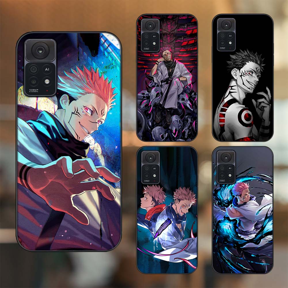 Ốp lưng Xiaomi Redmi Note 11 Pro 5G viền đen in hình Sukuna Yuji Jujutsu Kaisen Chú Thuật Hồi Chiến