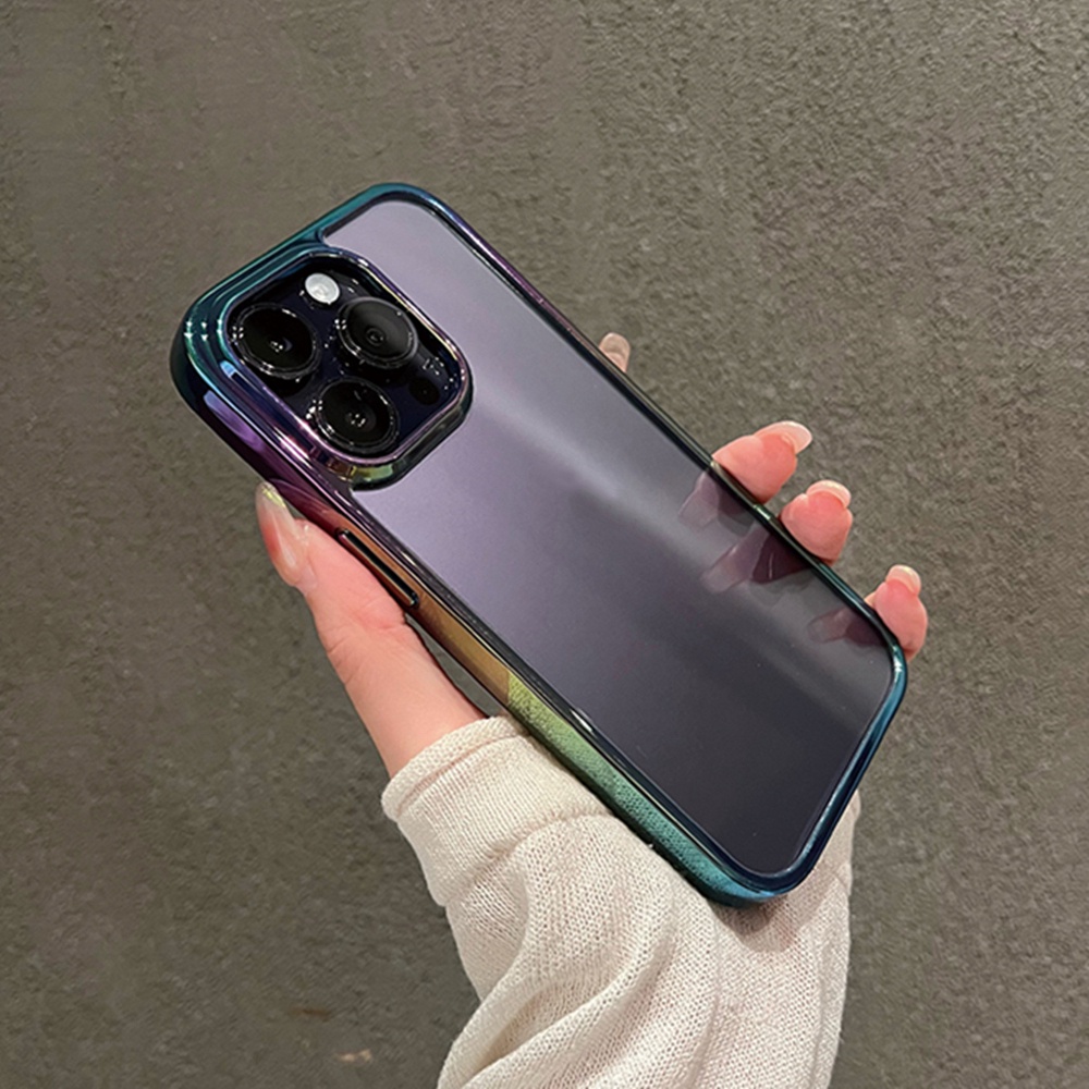 Ốp Điện Thoại Dẻo Màu Gradient Sang Trọng Chống Sốc Cho iPhone 12 13 14 Pro Max iPhone 14 Pro Max 14 Plus