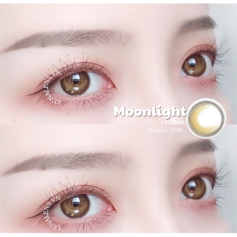 MỘT ĐÔI KÍNH ÁP TRÒNG MÀU NÂU ÁNH TRĂNG MOONLIGHT BROWN SIÊU ÊM SIÊU MỀM NỘI ĐỊA TRUNG QUỐC - CÓ ĐỘ CẬN 671