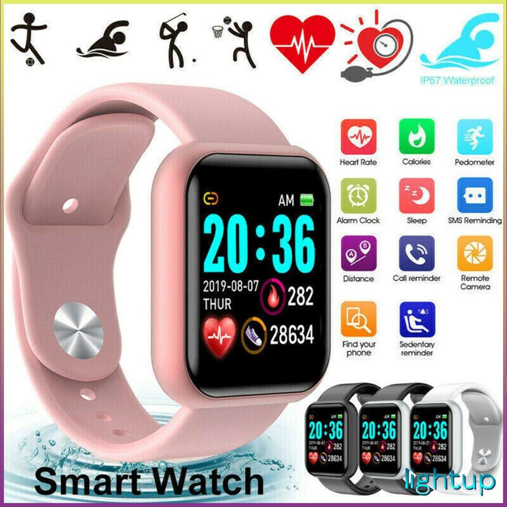 Y68 Đồng hồ thông minh Phụ nữ Đàn ông Thể thao Vòng đeo tay Theo dõi không dây