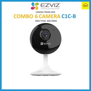 Combo 6 camera ezviz c1c-b 2m 1080p góc rộng 2.8mm- đàm thoại 2 chiều- báo động chống trộm- wifi trong nhà chính hãng