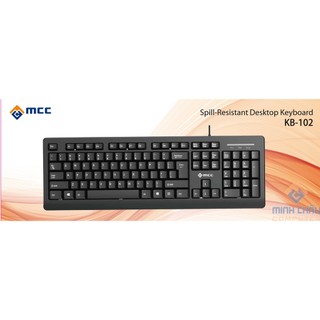 Bàn phím có dây mcc kb-102 usb black - hàng chính hãng