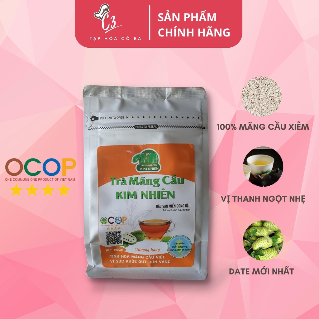 Trà mãng cầu Kim Nhiên 100g nguyên chất tự nhiên, trà mãng cầu xiêm Kim Nhiên lựa chọn vì sức khỏe