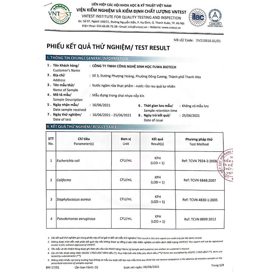 Nước ngâm rửa rau củ quả enzyme sinh học từ vỏ dứa Fuwa3e 3.8L