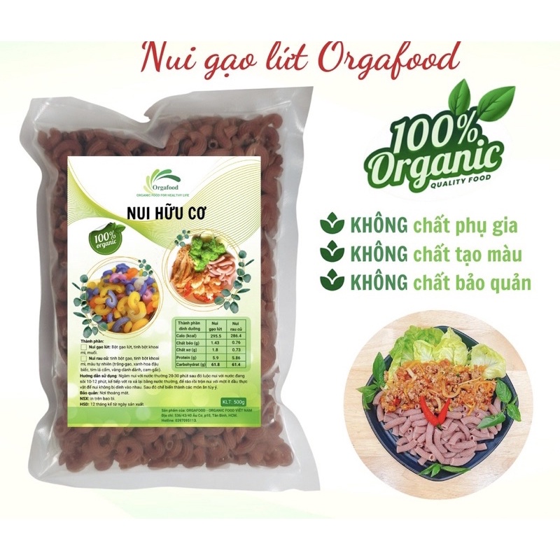 Nui Gạo Lứt ,Nui Rau Củ Túi 500g ,Thực Dưỡng Ăn Kiêng ,Giảm Cân