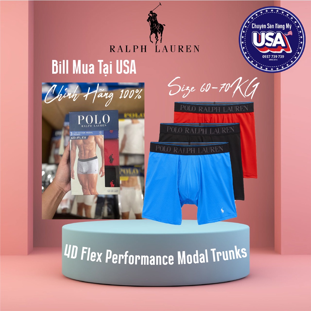 Set 3 quần Polo Ralph Lauren 4D Flex Performance Trunks / Boxer
