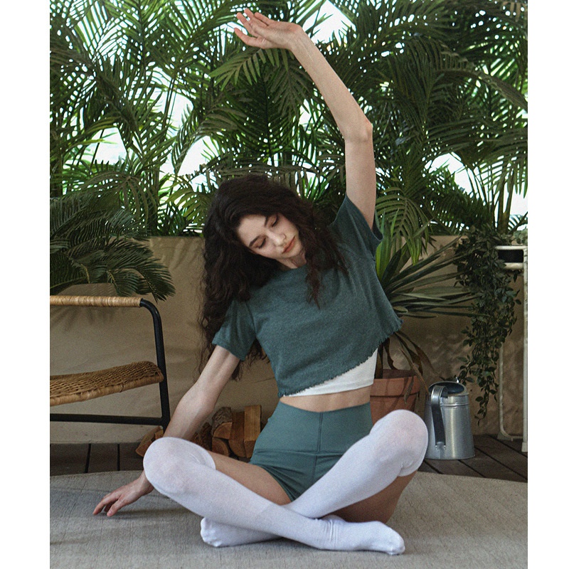 Áo Thun Thể Thao Tay Ngắn Thoáng Khí Họa Tiết Đường Viền Gỗ Độc Đáo