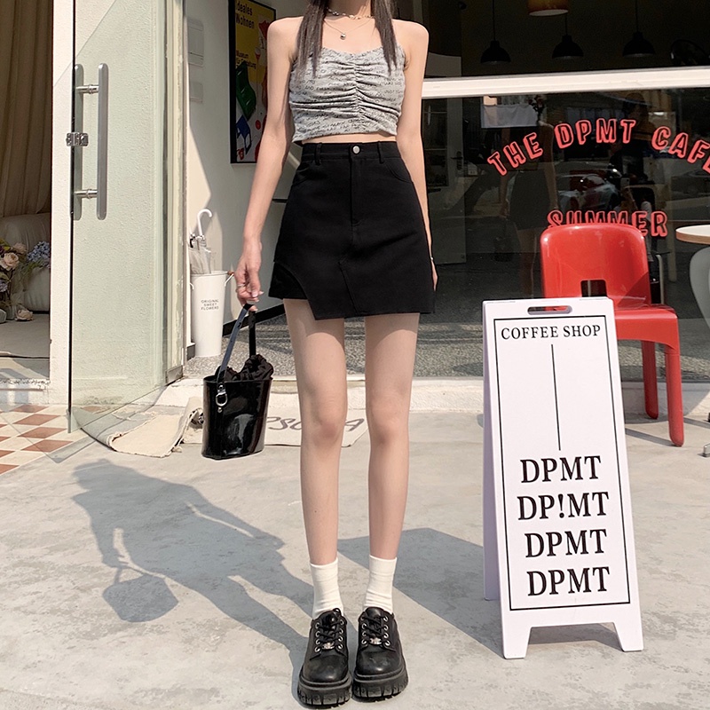 Chân Váy Chữ A Lưng Cao Thời Trang Hàn Quốc