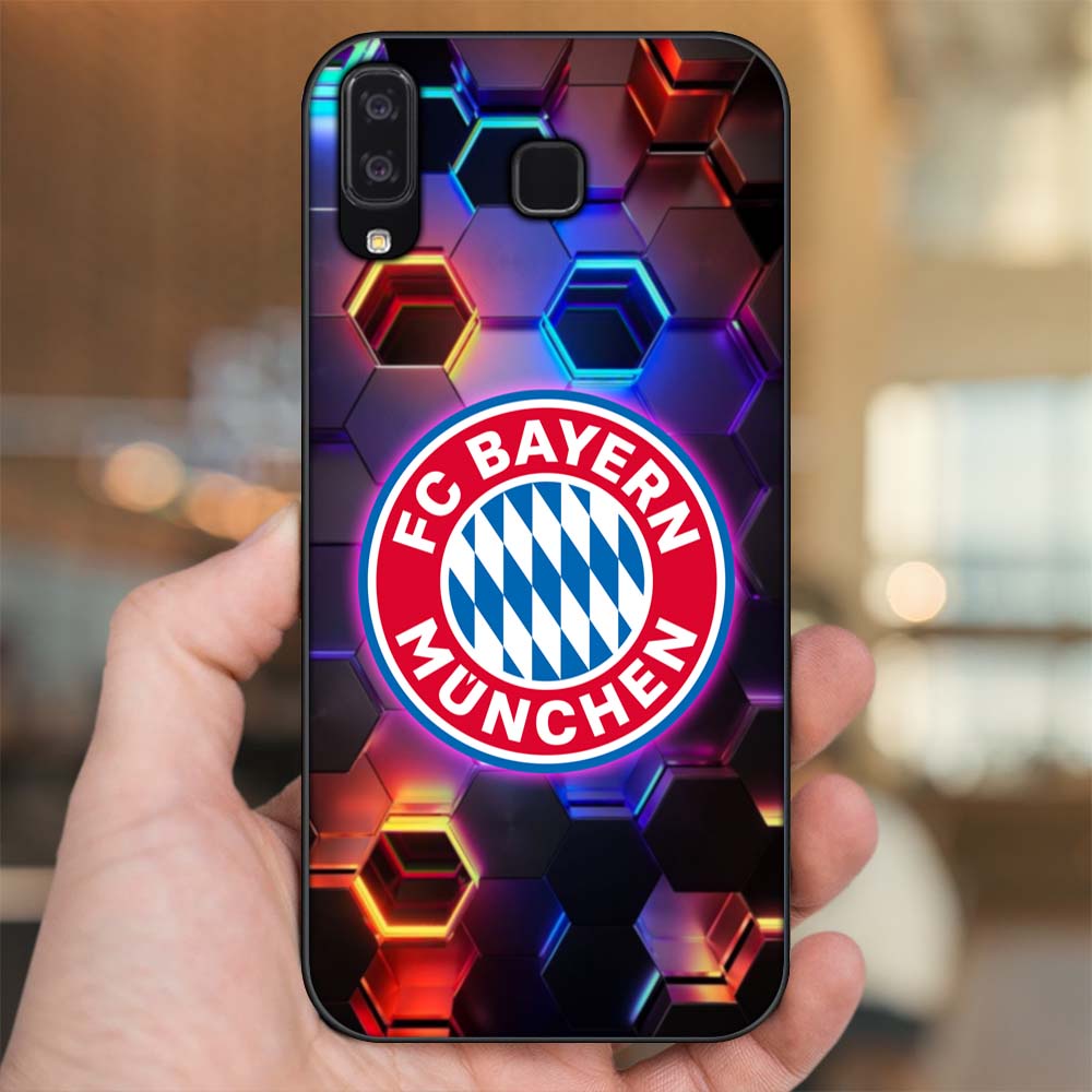 Ốp lưng Samsung A8 Star viền đen in hình CLB Bóng Đá Bayer Munich
