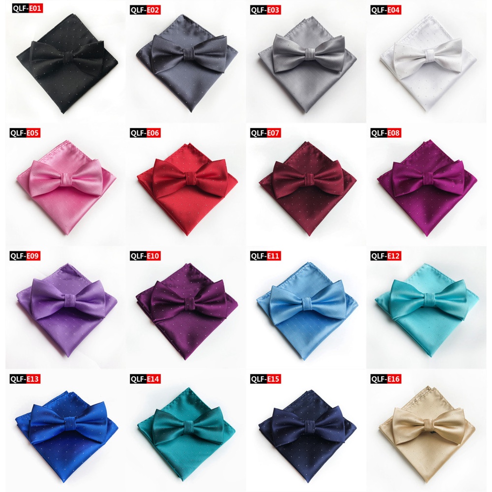 Khăn tay EFAN thắt nơ màu trơn sang trọng có thể điều chỉnh cho nam