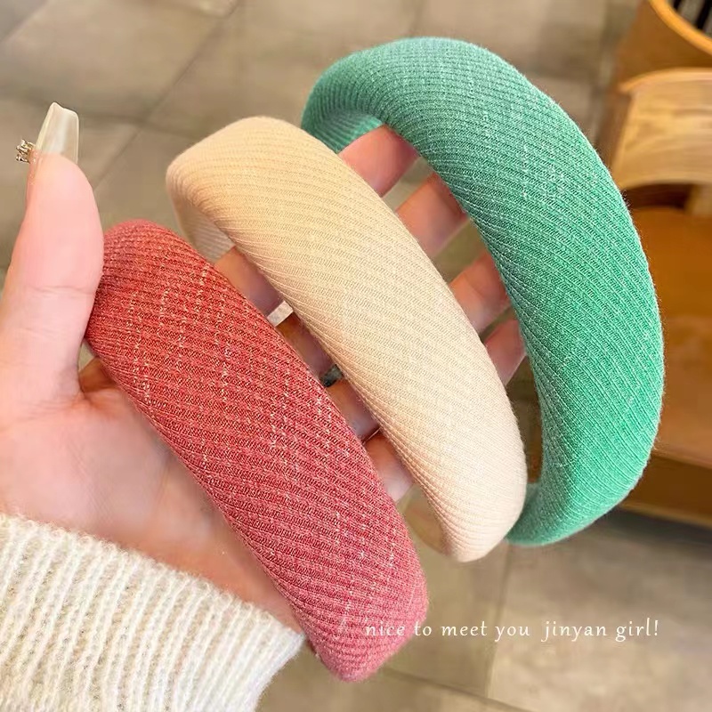 Băng Đô Cài Tóc Bản Rộng Màu Kẹo Phong Cách Hàn Quốc Mới 2023