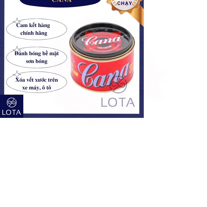 Cana đánh bóng xe hộp 100g, dung dịch dầu làm sạch bề mặt, kem xóa vết xước nhẹ xe ô tô, xe hơi, xe máy, xi làm bóng bid