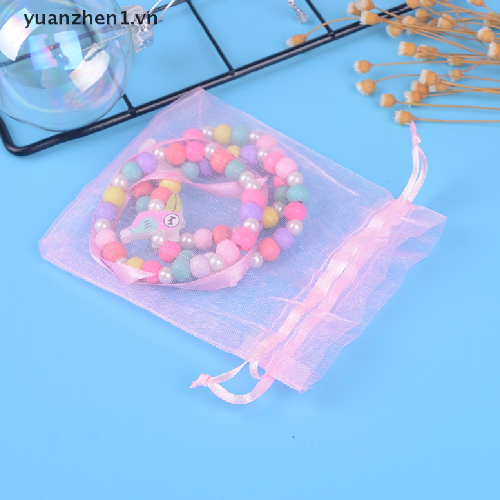 Set 3 Vòng Tay Chuỗi Hạt Đính Hình Hoa Và Chim Dễ Thương Cho Bé