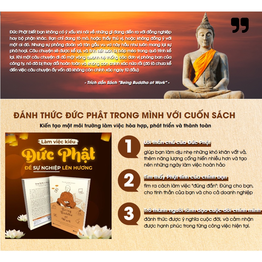 Being Buddha at Work - Ứng dụng giáo lý Đức Phật ở chốn công sở để đạt đến an lạc và trí tuệ - Sách Bizbooks