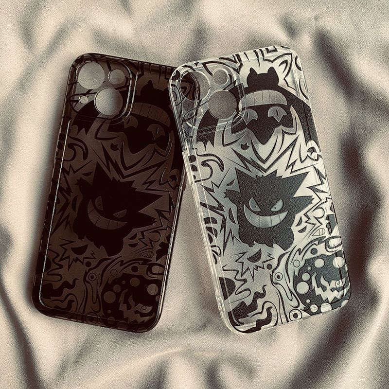 Ốp Điện Thoại Silicon Dẻo In Hình Gengar Hoạt Hình Cho iPhone 13 / 14 Promax 12 / 11 XR XS 7 / 8P P7QX