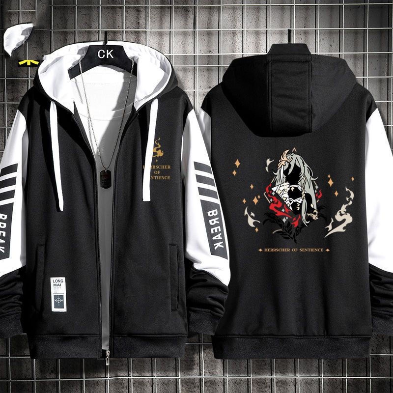 Honkai Impact 3 Gakuen Game Hwa Sense no Ruler Two-Dimensional Cardigan Sweater Boys Spring and Autumn Jacket Tops Tide