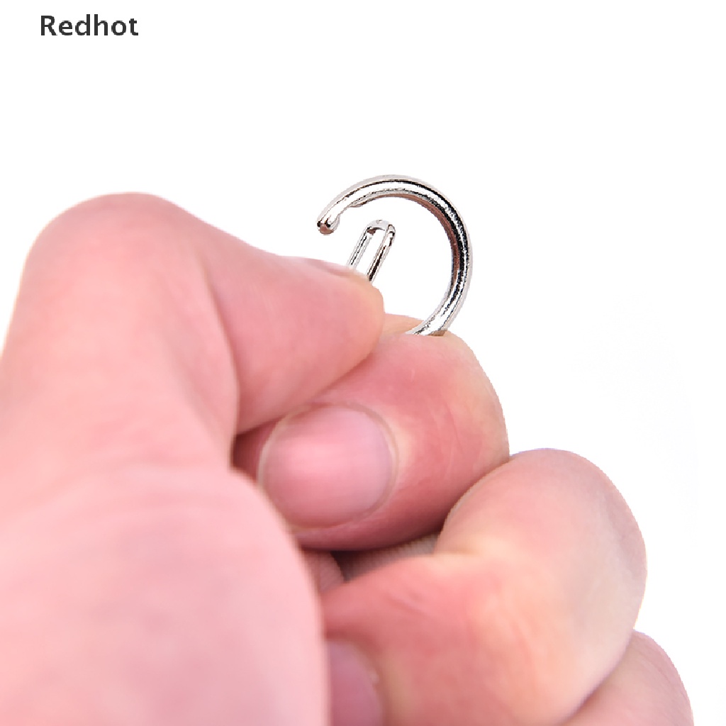 Set 10 Móc Khóa Ngắn Màu Bạc Bóng DIY