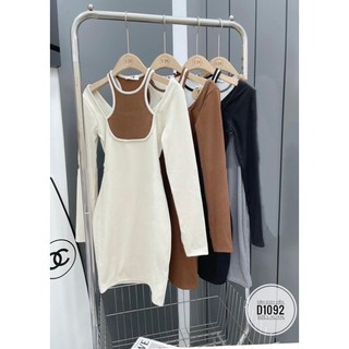BIGSIZE Đầm body viền phối D1092