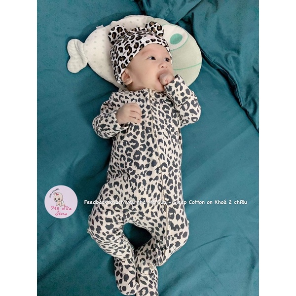 Bodysleep Cotton Khoá Kéo 2 Chiều Liền Tất Cho bé Trai, bé Gái