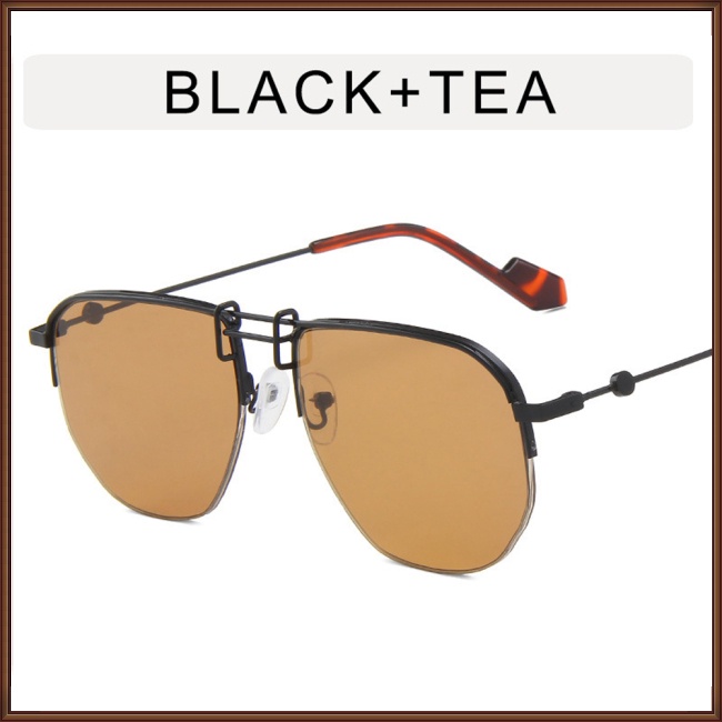 Kính Mát Nửa Gọng Kim Loại Nhiều Màu Sắc Thời Trang Mùa Hè Dành Cho Nam Nữ