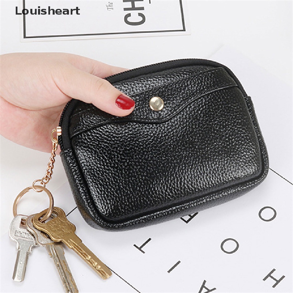 Ví Tiền Da PU Mềm Màu Trơn Khóa Kéo Đơn Giản Dành Cho Nữ