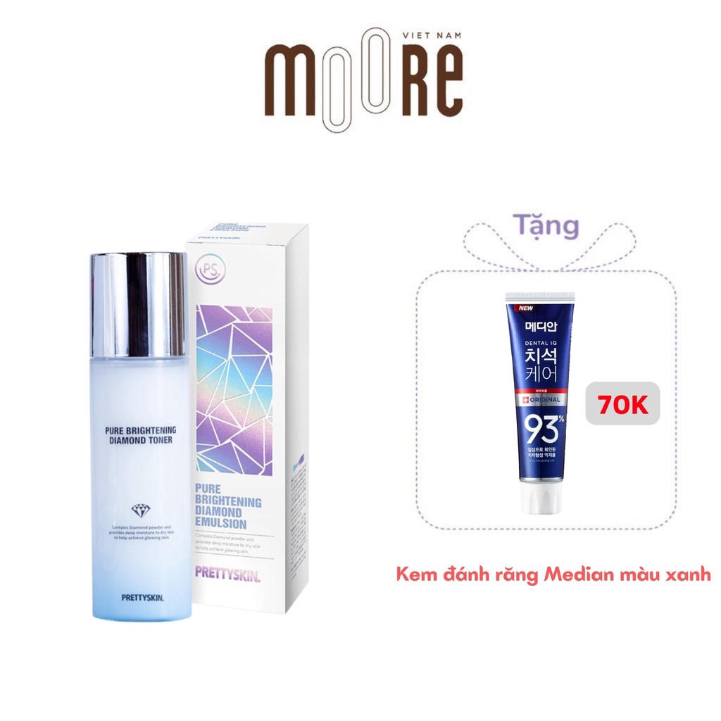 Nước hoa hồng kim cương dưỡng trắng da Pretty Skin Pure Brightening Diamond Toner 150ml