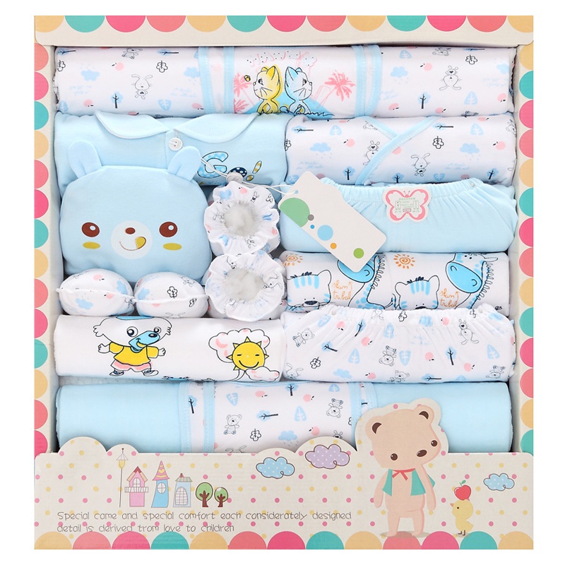 Babyfair Bộ quần áo trẻ em Cotton tinh khiết dễ thương Sunny Bear thoáng khí Thân thiện với làn da quà tặng sơ sinh