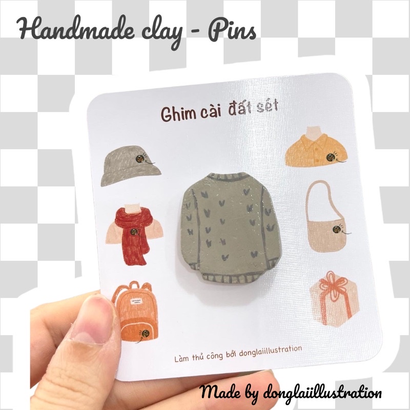 DONGLAI | GHIM CÀI ĐẤT SÉT THỦ CÔNG