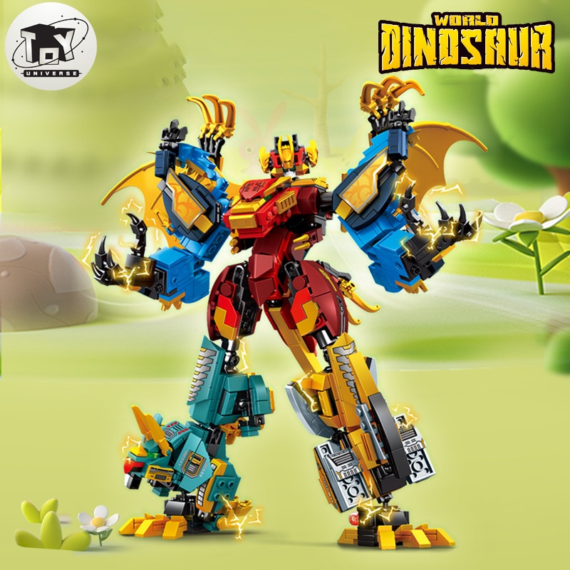 Đồ Chơi Lắp Ráp Legọ Robot Mô Hình Mecha Mech Rampage Siêu Thú Cuồng Nộ World Animal 5 Trong 1 Với 650+ Mảnh Ghép