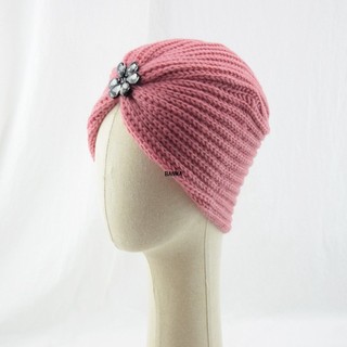Mũ Len Beanie Đính Hoa Đá Pha Lê