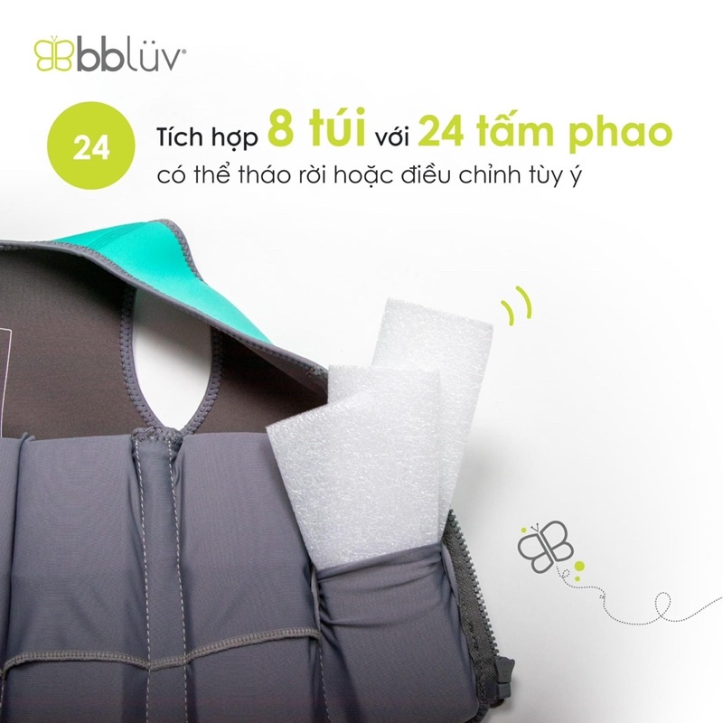 Áo phao bơi cho bé, áo phao bơi trẻ em bbluv Naj từ 1-6 tuổi