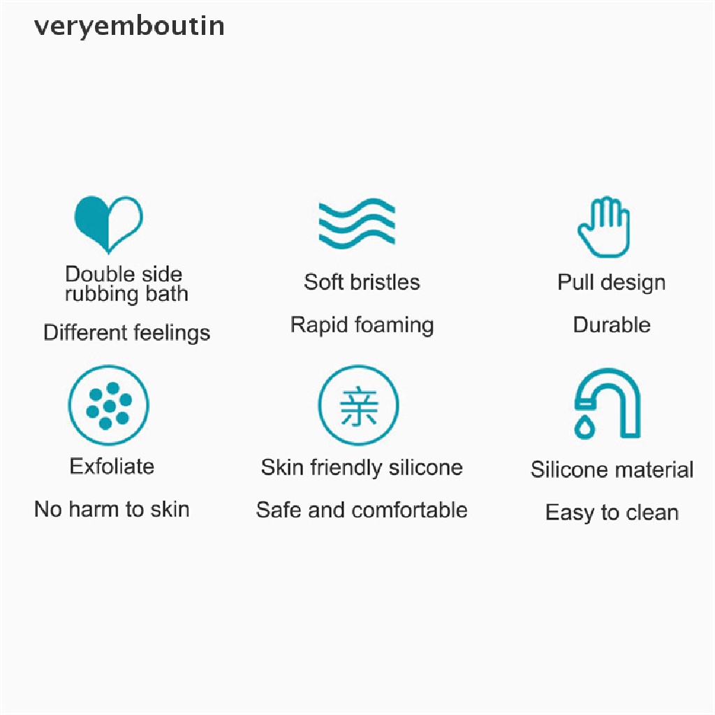 Dây Đai Silicon Mềm Dùng Cọ Rửa Cơ Thể Khi Tắm