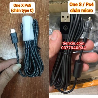 Dây Cáp USB cho tay cầm chơi game Xbox One SX /PS4 /PS5 /Nintendo Switch Pro, cáp sạc Ps5 XboxoneX Series dây sạc ps4