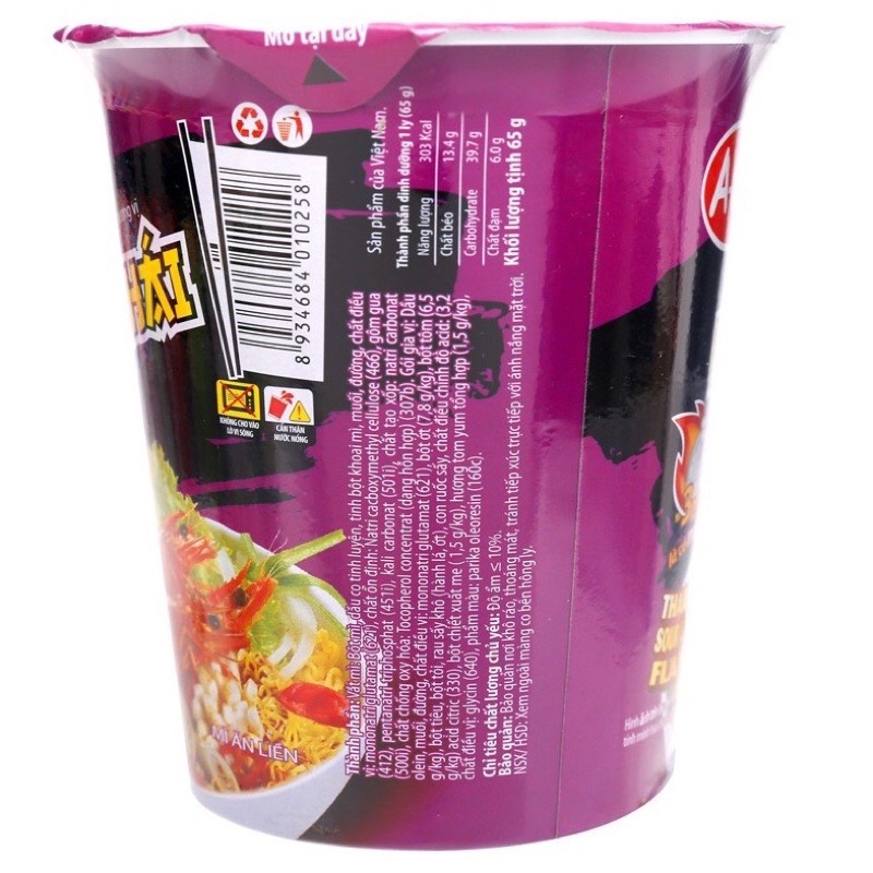 🥰🥰Thùng 12 ly mì A-One lẩu Thái 65G