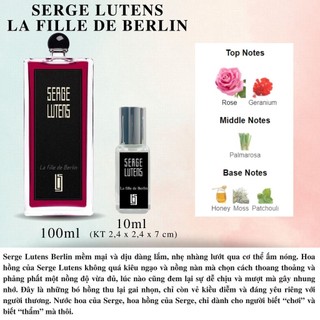 Nước hoa Niche - Serge Lutens La Fille de Berlin EDP hương hoa hồng