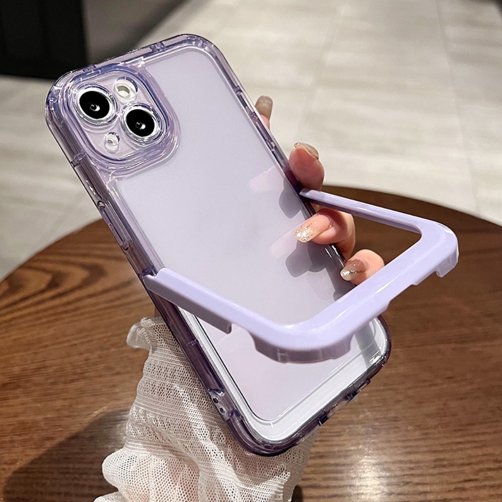 Ốp Điện Thoại TPU Mềm Trong Suốt Chống Dấu Vân Tay Có Giá Đỡ Cho IPhone 11 12 13 14 Pro Max