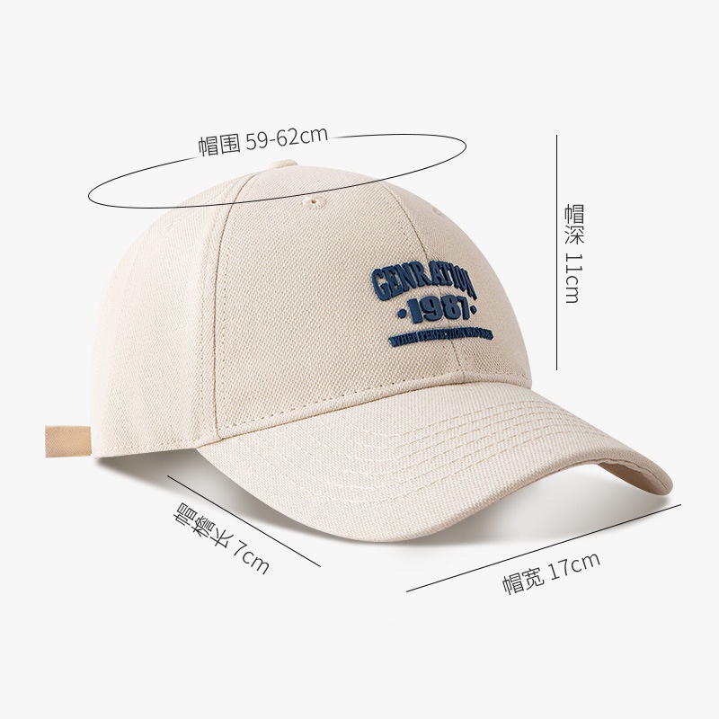 Mũ lưỡi trai LINJW vải cotton mềm thêu chữ phong cách hip hop thời trang mùa hè cho nữ
