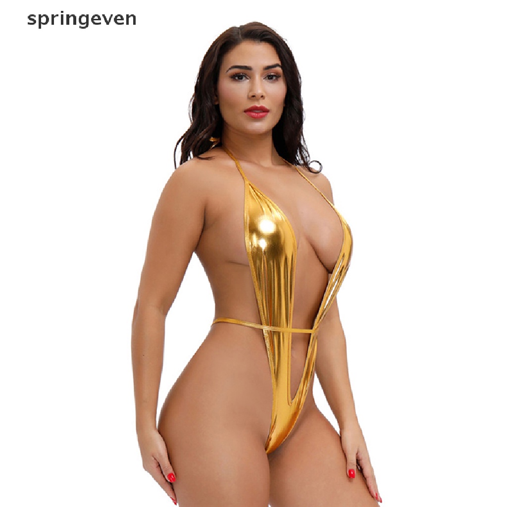 Bikini Một Mảnh Cổ Chữ V Phối Ren Gợi Cảm Cho Nữ