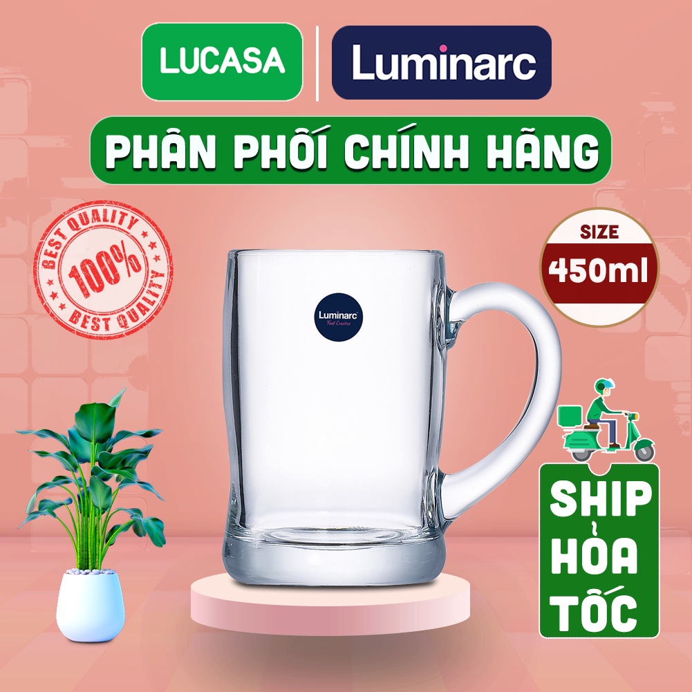 Ly Bia Thủy Tinh Luminarc Benidorm 450ml - L2616 | Phân Phối Chính Hãng