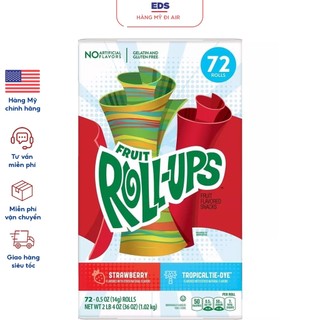 Kẹo dẻo cuộn vị trái cây tự nhiên date 2023 fruit roll-ups - eds hàng mỹ